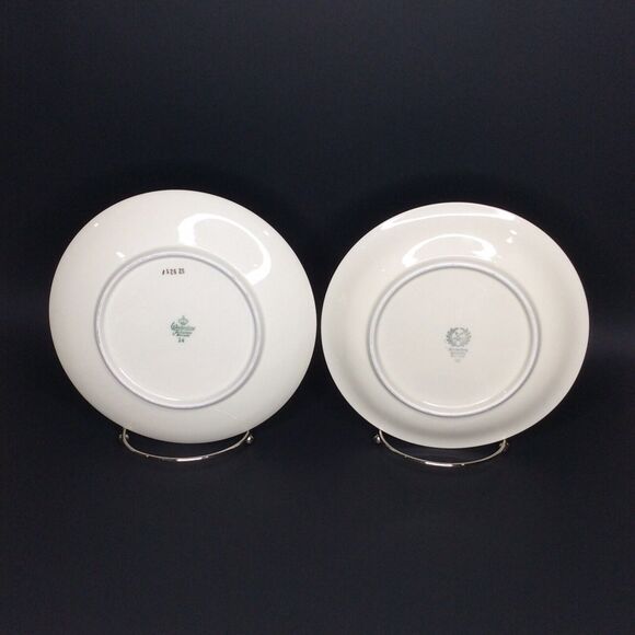 Winterling Bavaria Luncheon Dessert Plates 2 Mid Century Floral Gold Porcelain - Picture 6 of 9